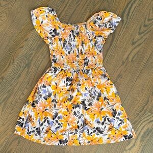 Xtraordinary Yellow and Orange Floral Kids Dress